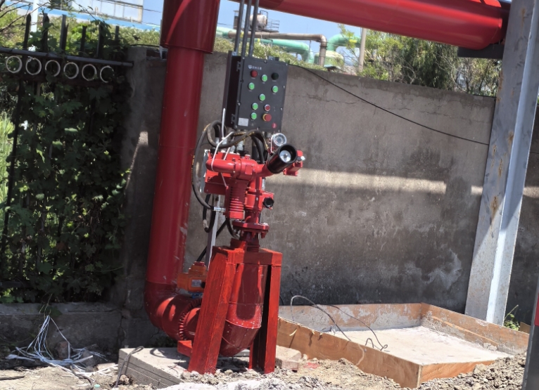 南通汇顺化工项目云盾固定式电控消防水炮调试完成