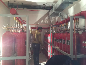 气体灭火施工现场