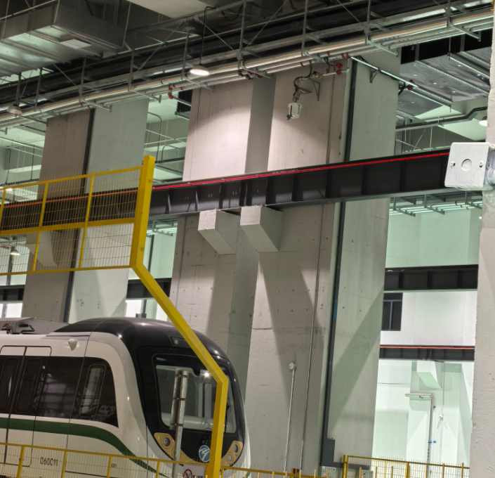 宁波市轨道交通6号线一期工程高桥南车辆段自动消防炮调试完成